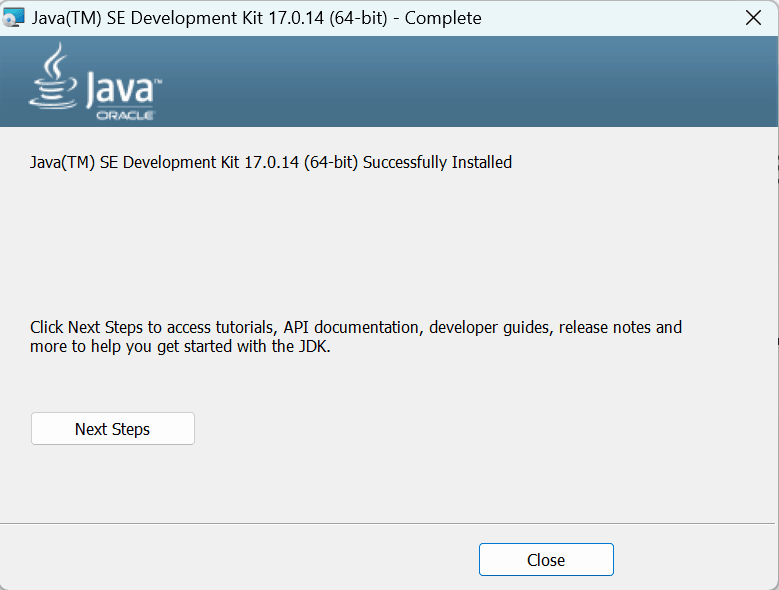 This image shows the Java installation wizard screen.