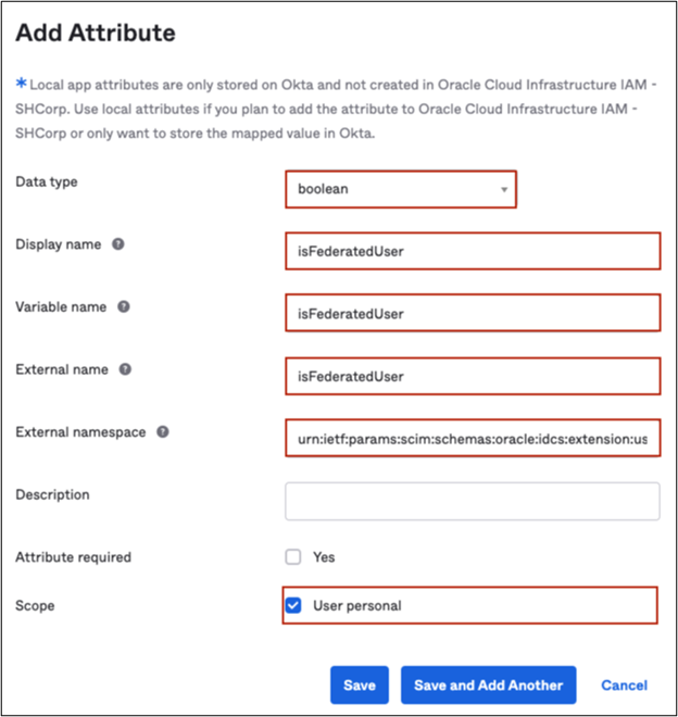 This image shows Add Attributes screen.