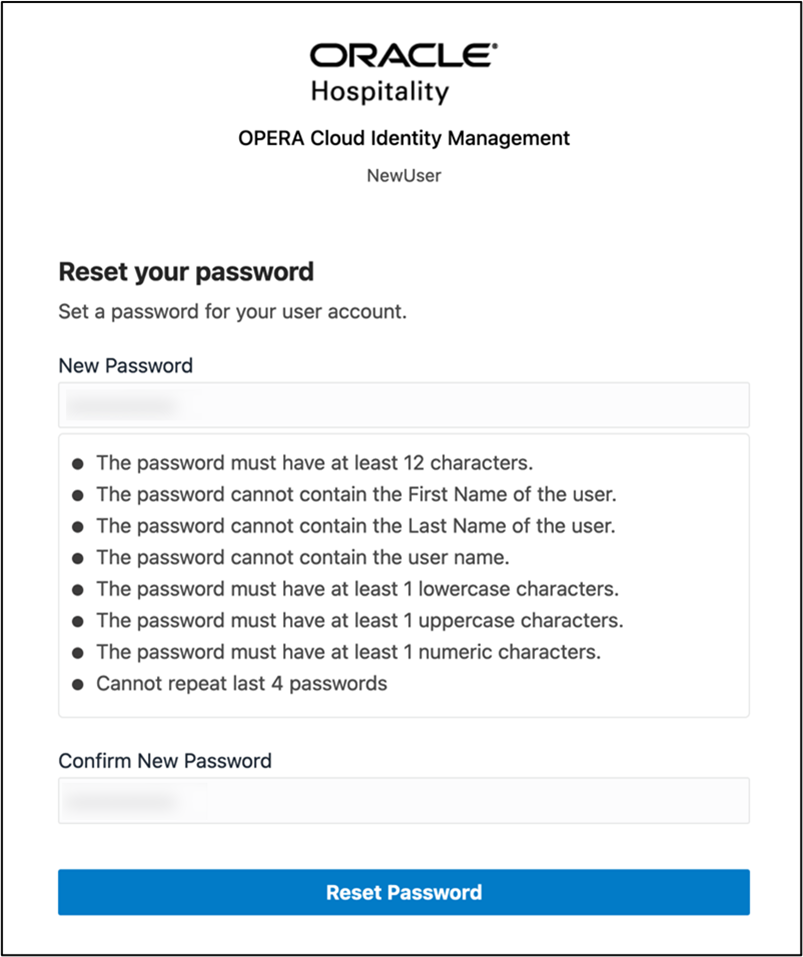 This image shows the password policy screen.