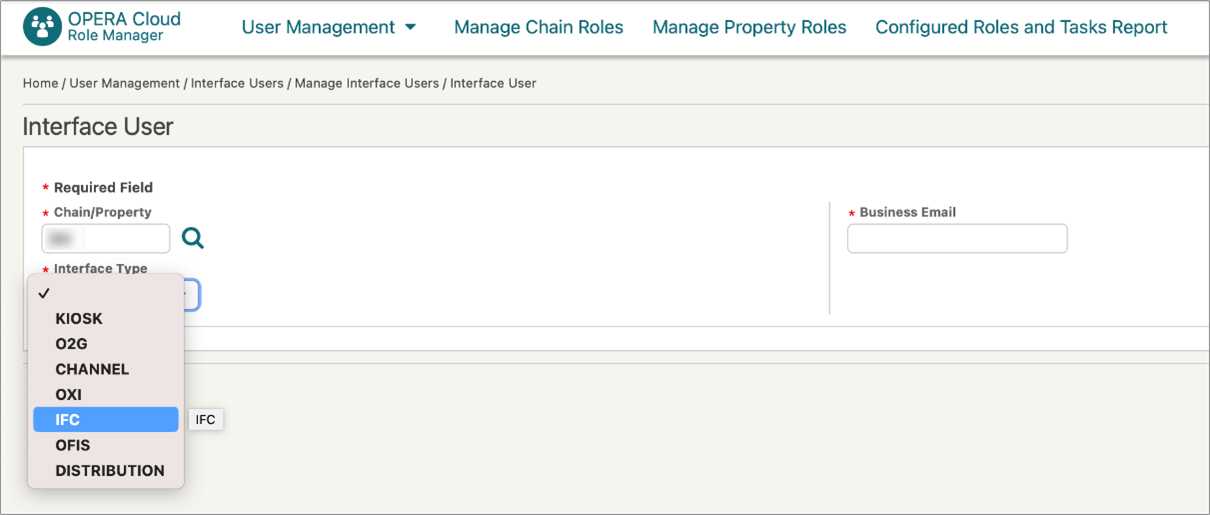 This image shows Selection of Interface Type This image shows Selection of Interface Type