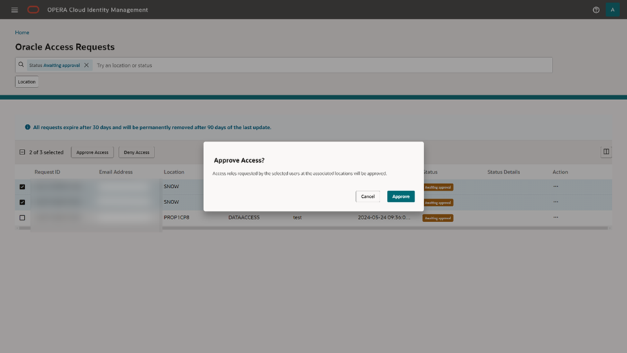 This image shows the Approve Access dialog. This image shows the Approve Access dialog.