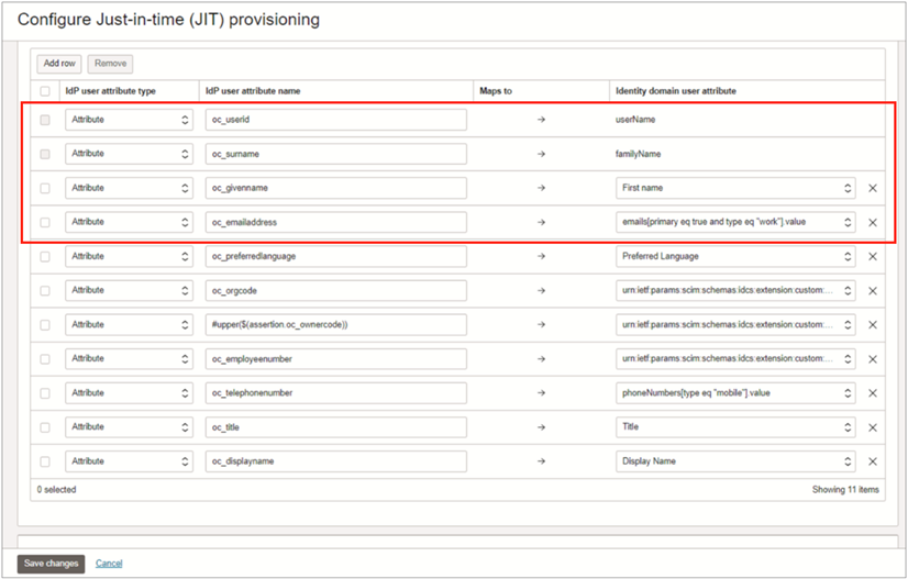 This image shows the attribute mappings.