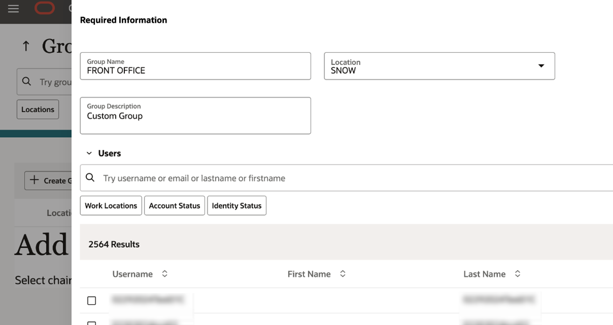 This image shows the required information for creating a custom group.