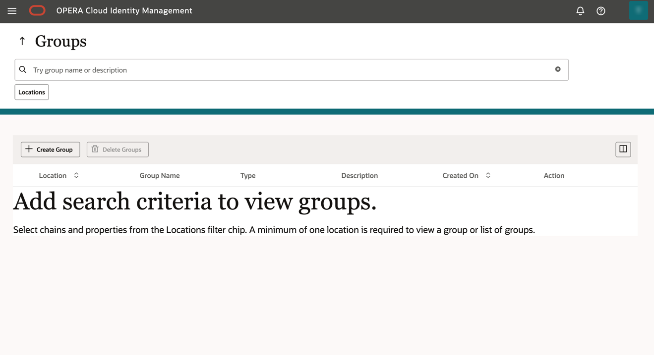 This image shows the Group Management page.