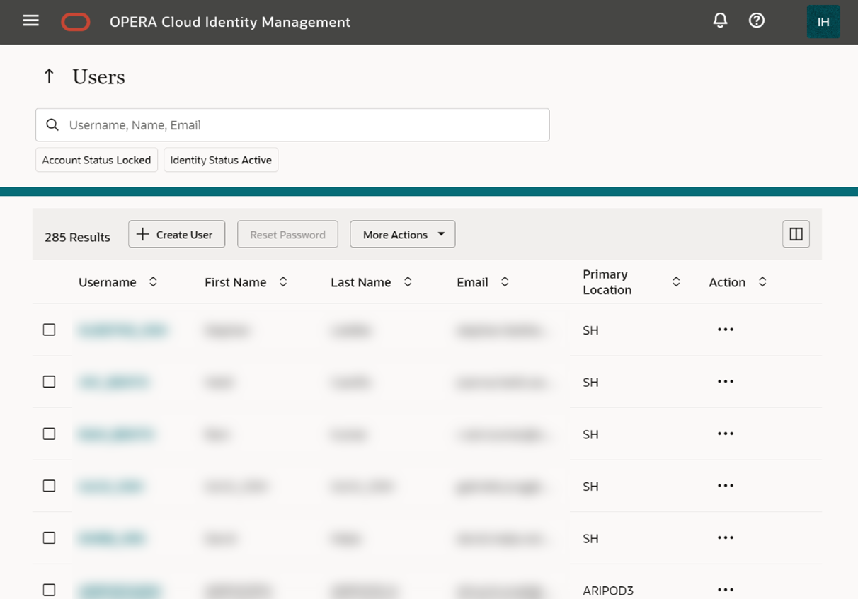 Searching for Users and Performing User Actions