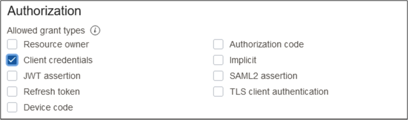 This image shows Authorization screen