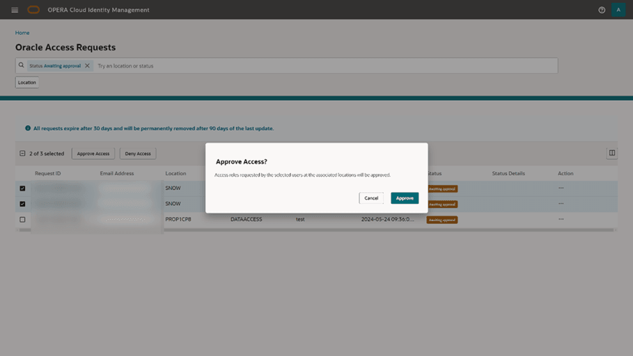 This image shows the Approve Access dialog. This image shows the Approve Access dialog.