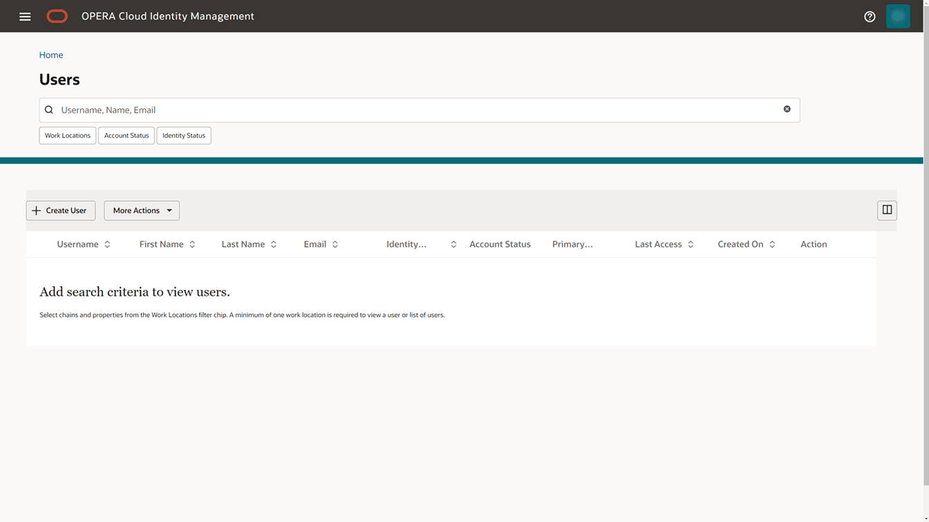This image shows the User Management page with the Create User button.