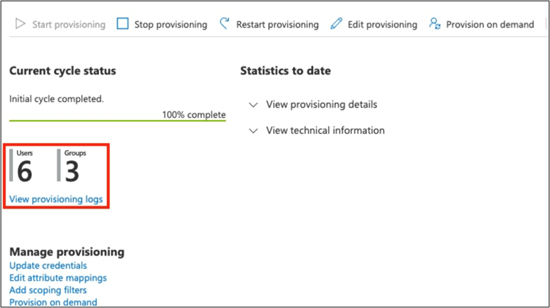 This image shows Current cycle status.