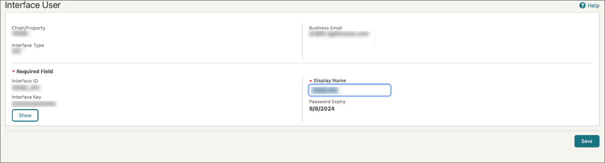 This image shows Interface user and user credentials screen This image shows Interface user and user credentials screen