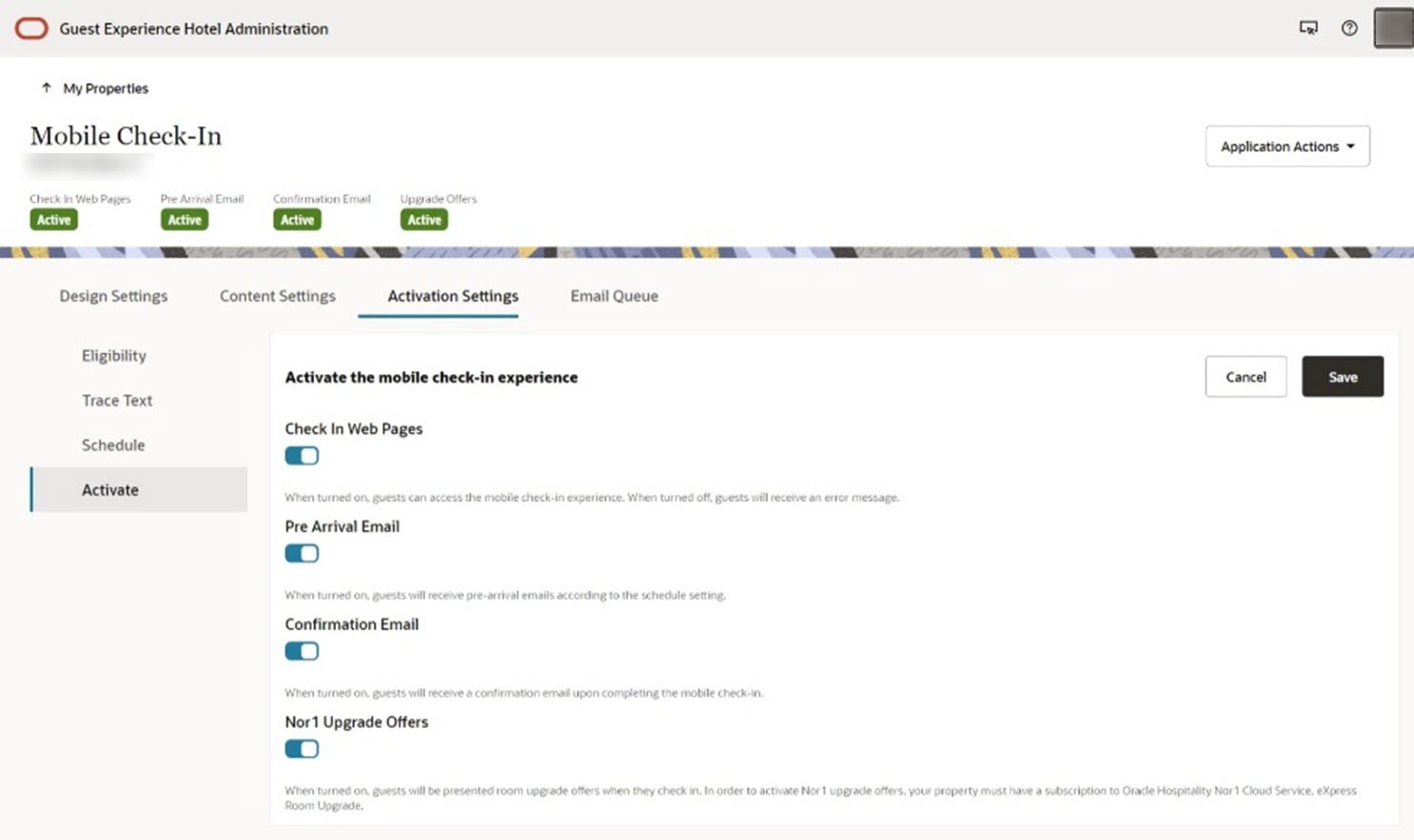 This image shows the Activate page.