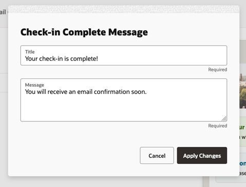 This image shows the check-in complete message.