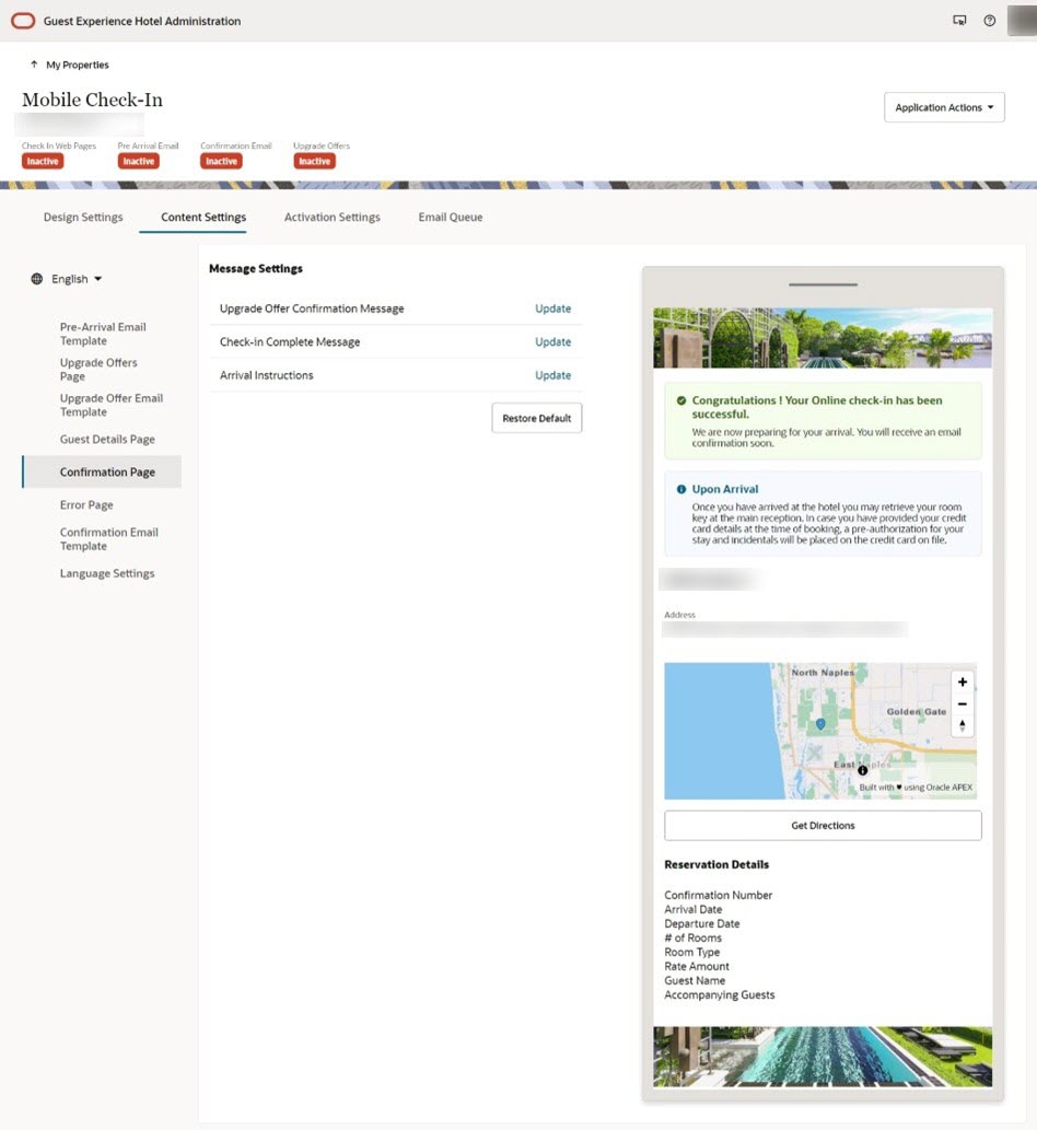 This image shows the preview of the confirmation page.