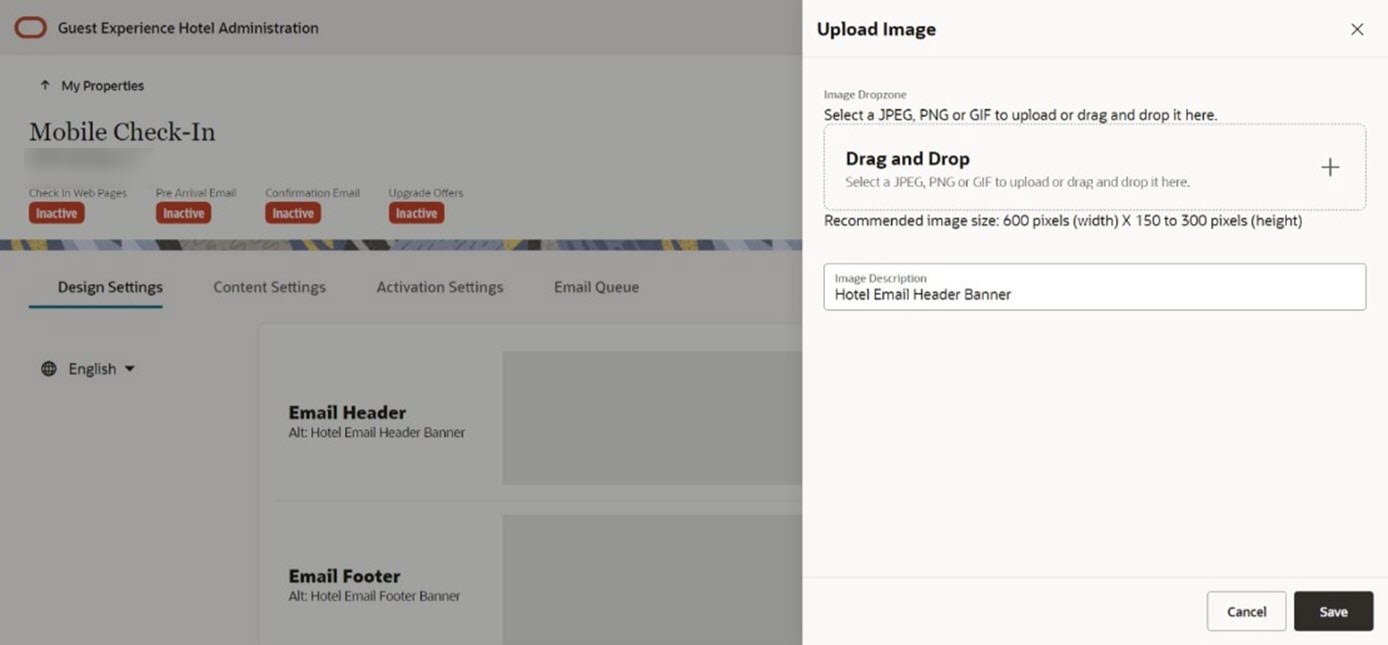 This image shows the drag and drop for image uploads.