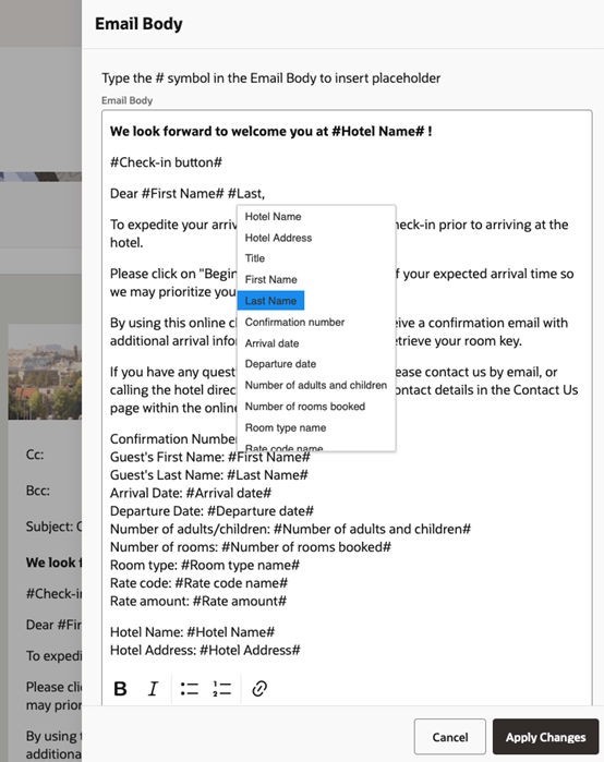 This image shows the Email Body.