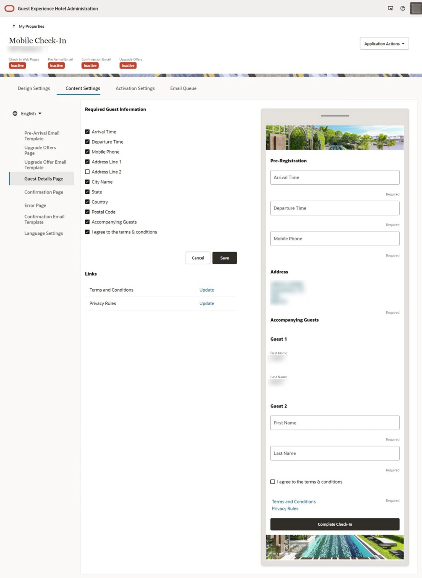 This image shows a preview of the guest details.