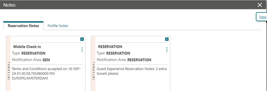 This image shows the guest facing reservation note This image shows the guest facing reservation note