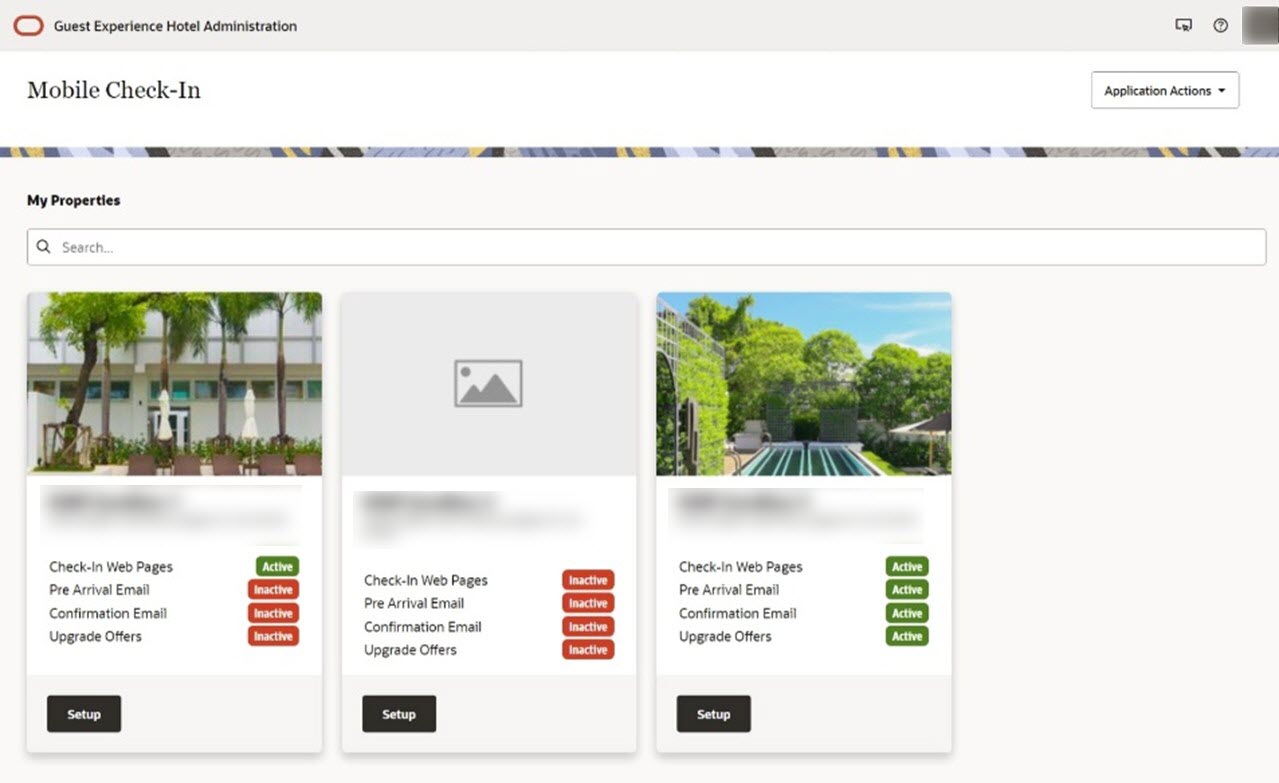This image shows the Mobile Guest Experience Home page.