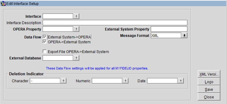 This image shows the Edit Interface Setup window This image shows the Edit Interface Setup window
