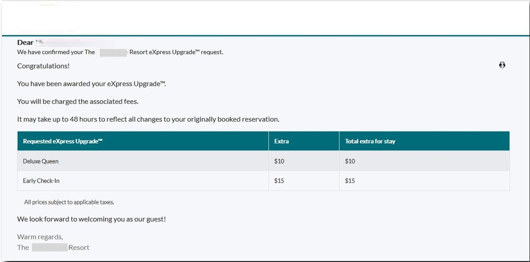 This image shows Guest Confirmation page