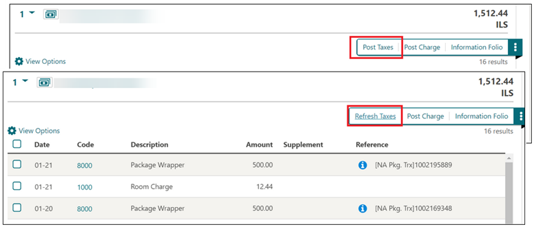 This image shows the Deferred taxes option added screen