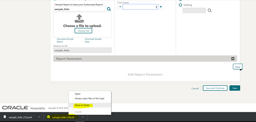 This figure shows where to click on the downloaded file and select the Show in folder option.