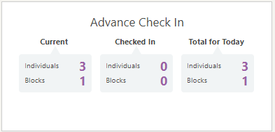 This image shows Advance Check in