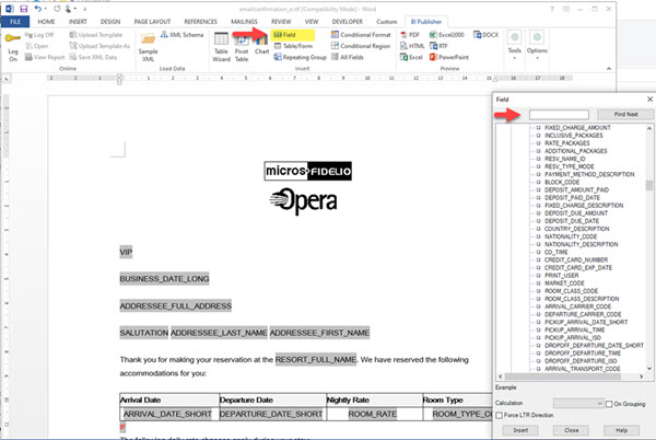 Insert Form Field