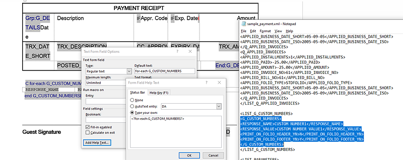 Sample Payment Receipt Stationery Template with Custom Numbers