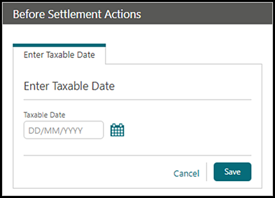 Before Settlement Actions