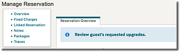 Manage Reservation panel.