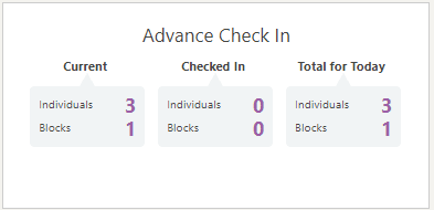 This image shows Advance Check in This image shows Advance Check in
