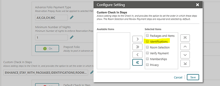 This is an image of the Configure Setting popup. This is an image of the Configure Setting popup.