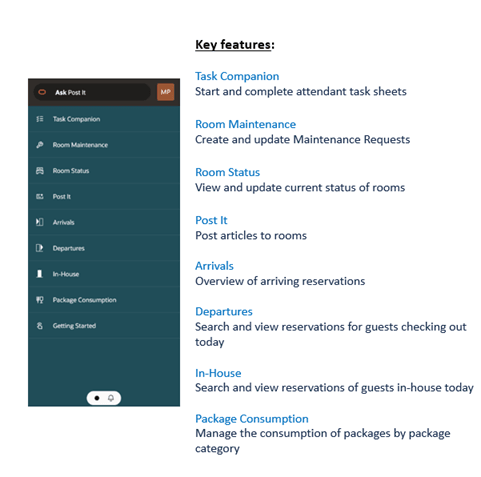 OPERA Cloud Mobile Progressive Web App key features