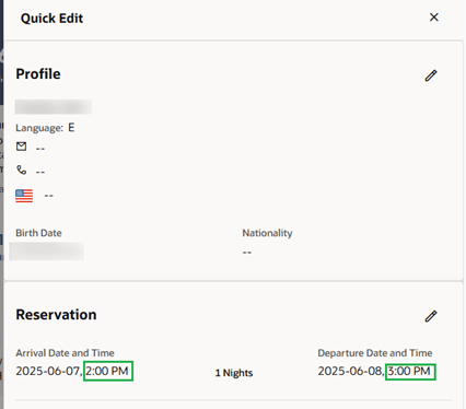 ETA and ETD in Quick Edit.
