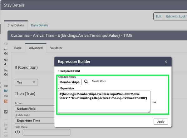 Page Composer expression builder for Time Fields. Page Composer expression builder for Time Fields.