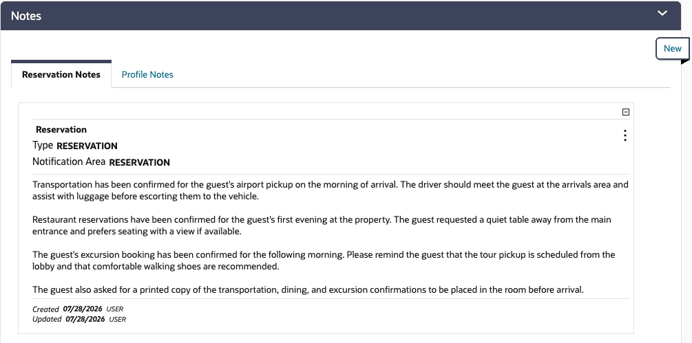 Notes Formatting Preserved in View Mode screen.