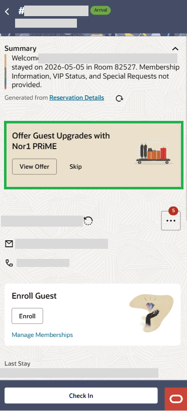 New: Introduce NOR1 Upgrade Check-In Workflow screen.