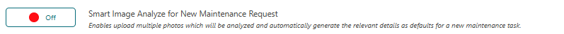 Smart Image Analyze for New Maintenance Request OPERA Control.