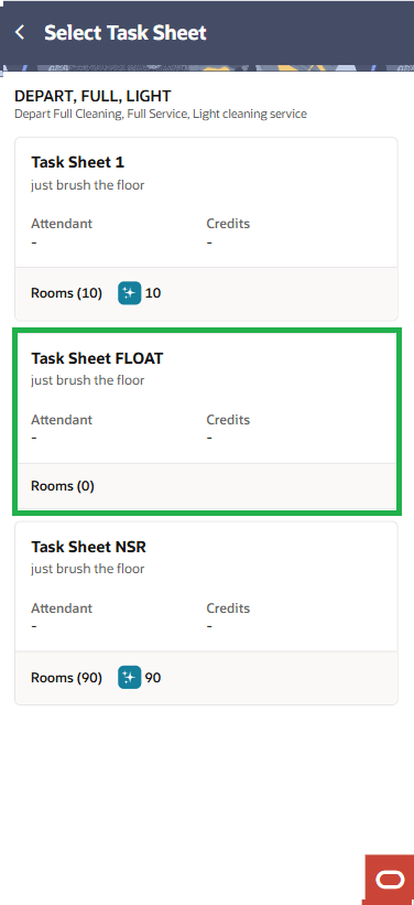 Task Companion Move Rooms Between Task Sheets screen.