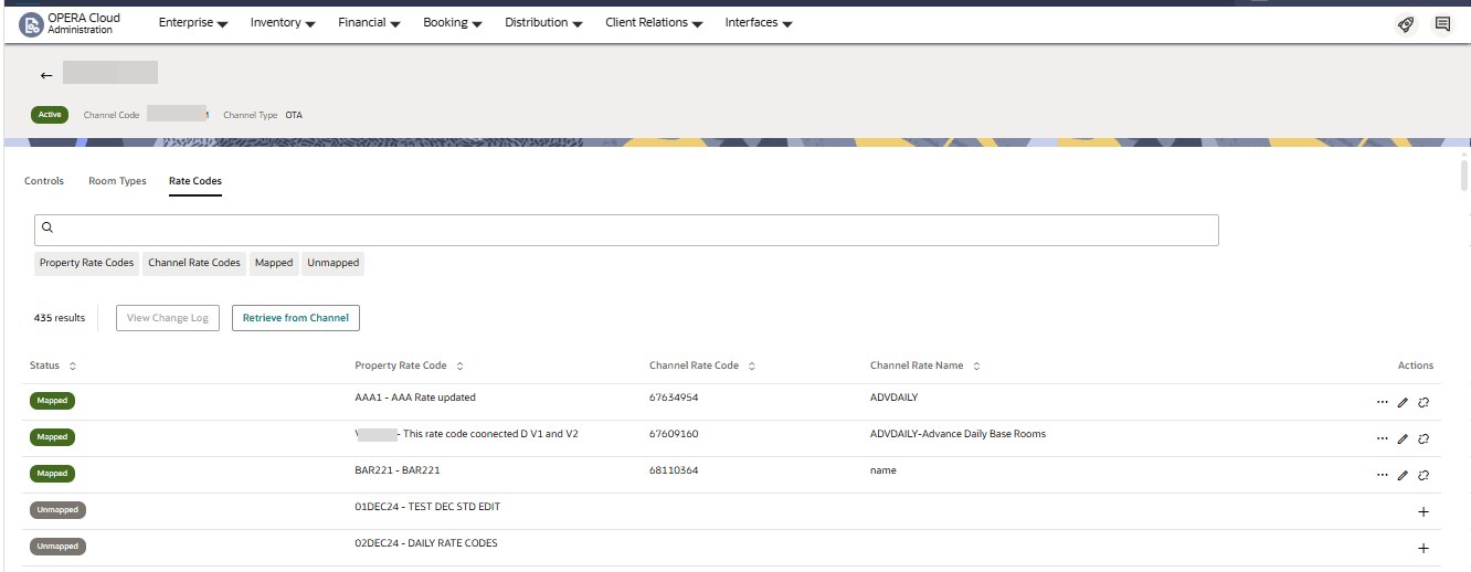 Manage Rate Codes and Room-to-Rate Assignment in Booking.com screen.