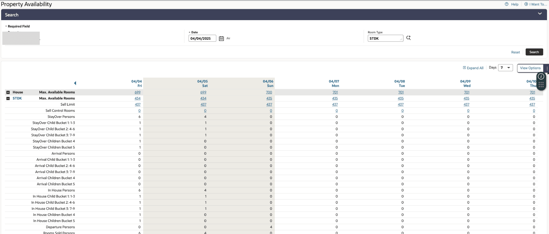 Property Availability Updated screen.
