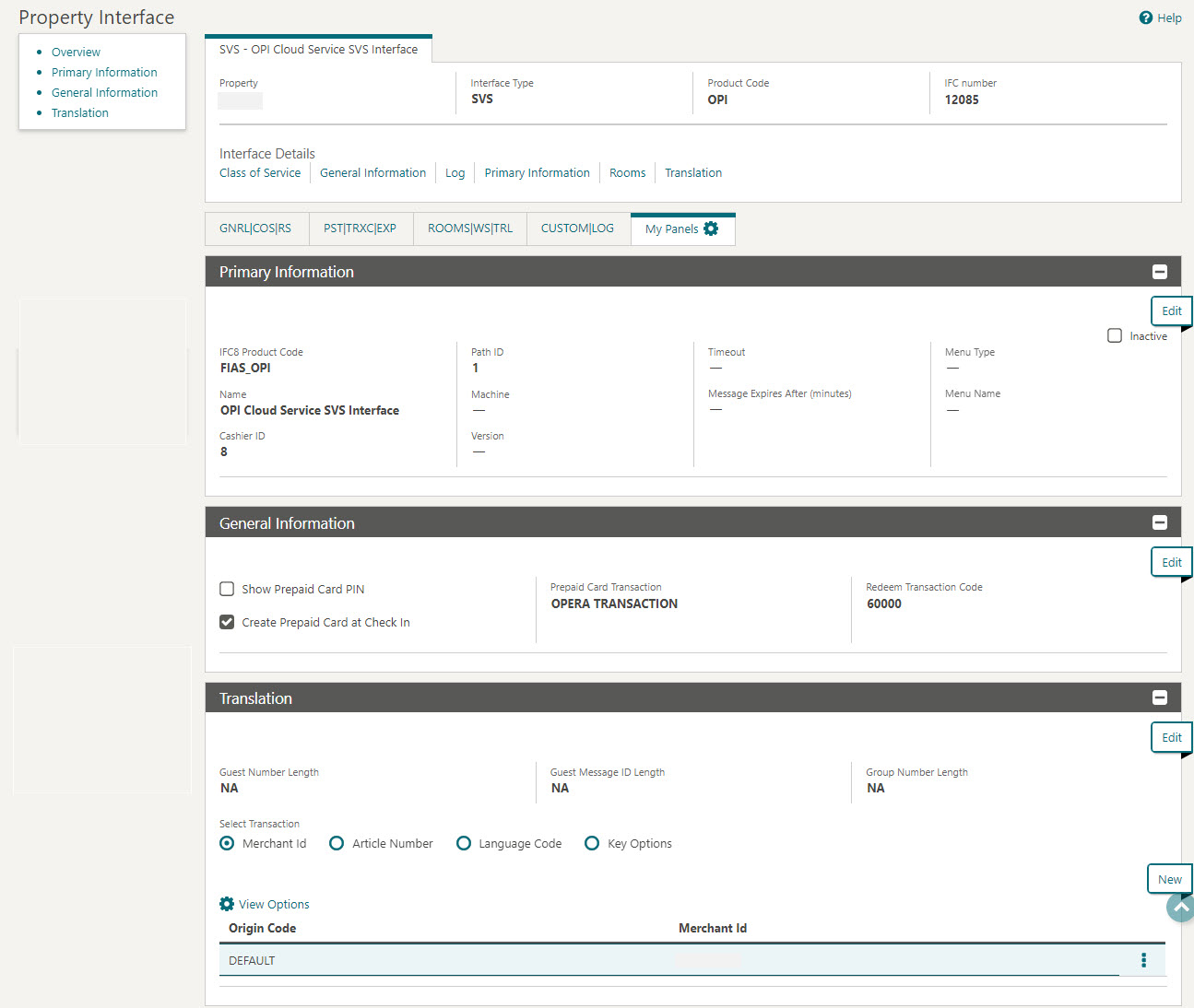 This image shows SVS interface details for General Information tab