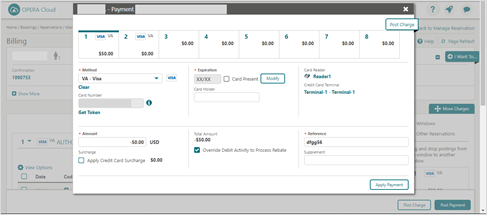 This image shows the payment method screen