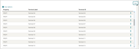 This image shows configuring credit card terminal screen