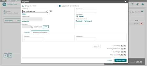 This image shows selection of payment method