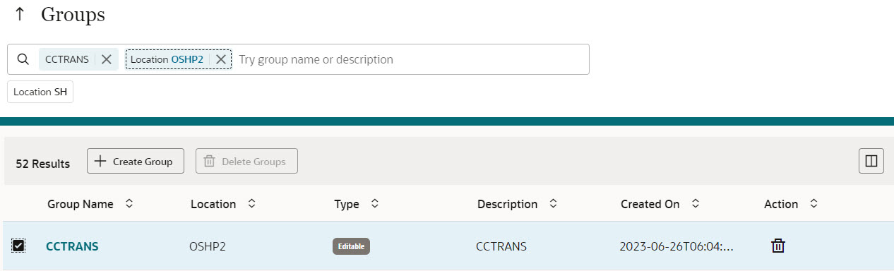 This image shows Group Information screen This image shows Group Information screen