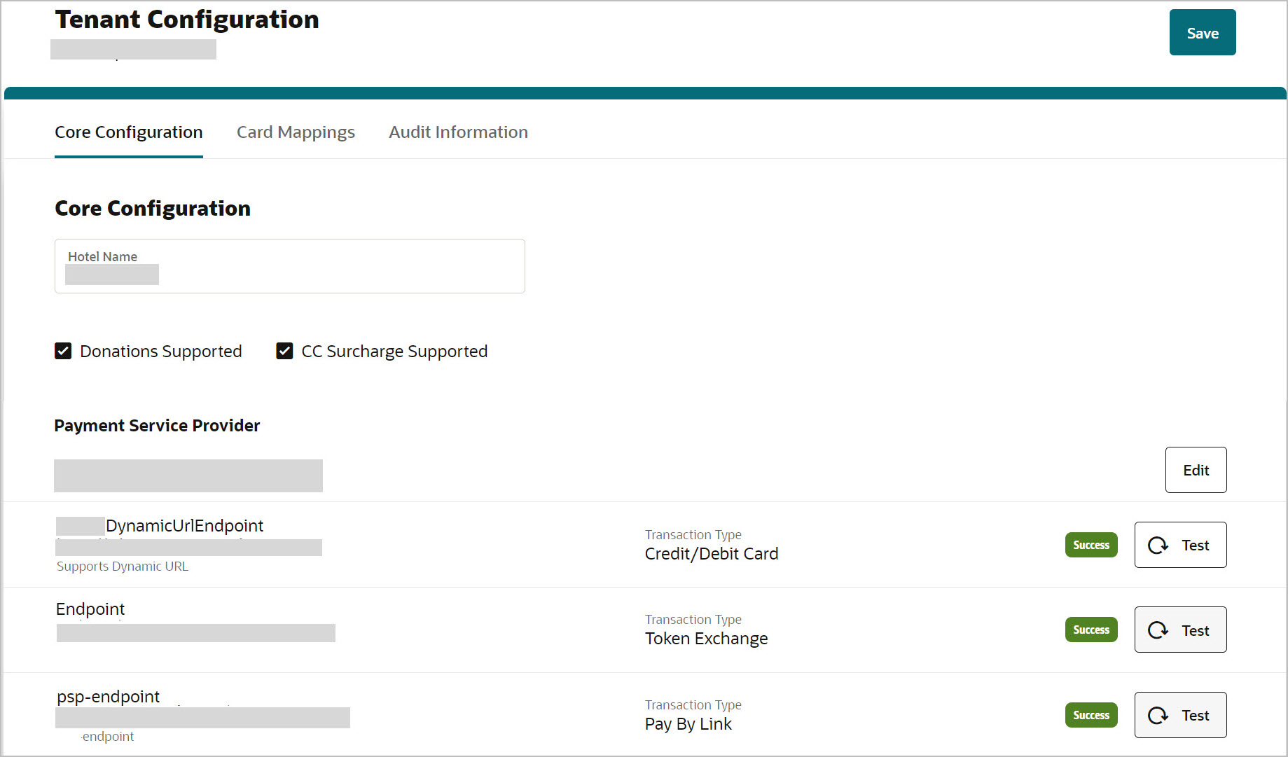 This image shows PSP endpoint test connectivity