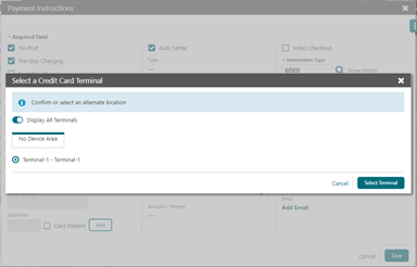 Credit Card Guarantee through the OPERA Cloud Application (Card Present)