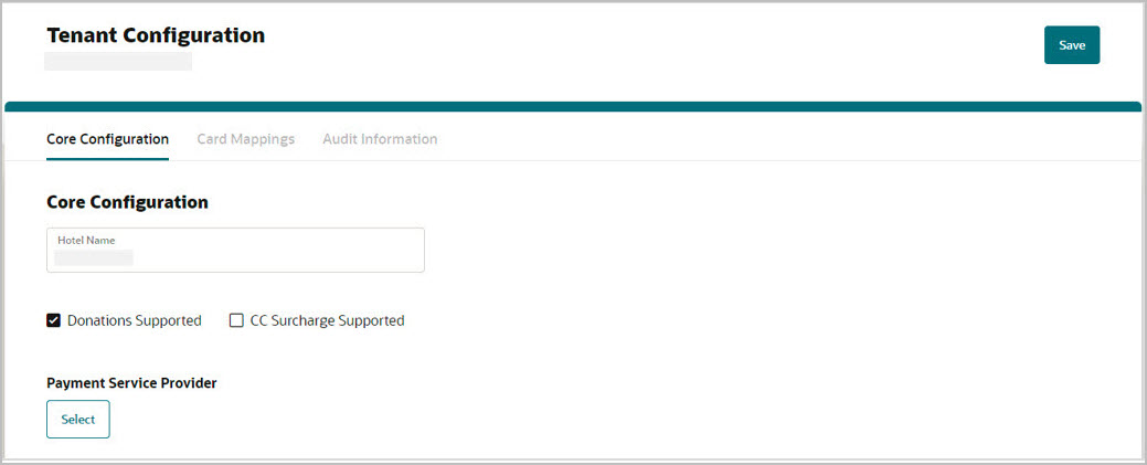 This image shows OPI Cloud Tenant Configuration portal landing screen